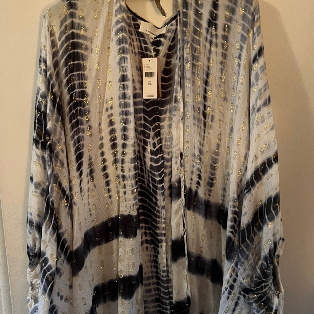 NWT ANTHROPOLOGIE Vada Shimmer Cocoon Kimono (One Size)